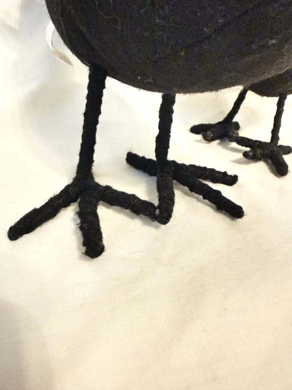 Target Black Felt Halloween Bird X 2 Decor Goth Whimsygoth Holiday Emo